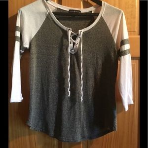 Almost Famous Zumiez lace up baseball tee